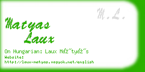 matyas laux business card